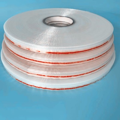 Resealable self adhesive tape for sealing polypropylene plastic bags